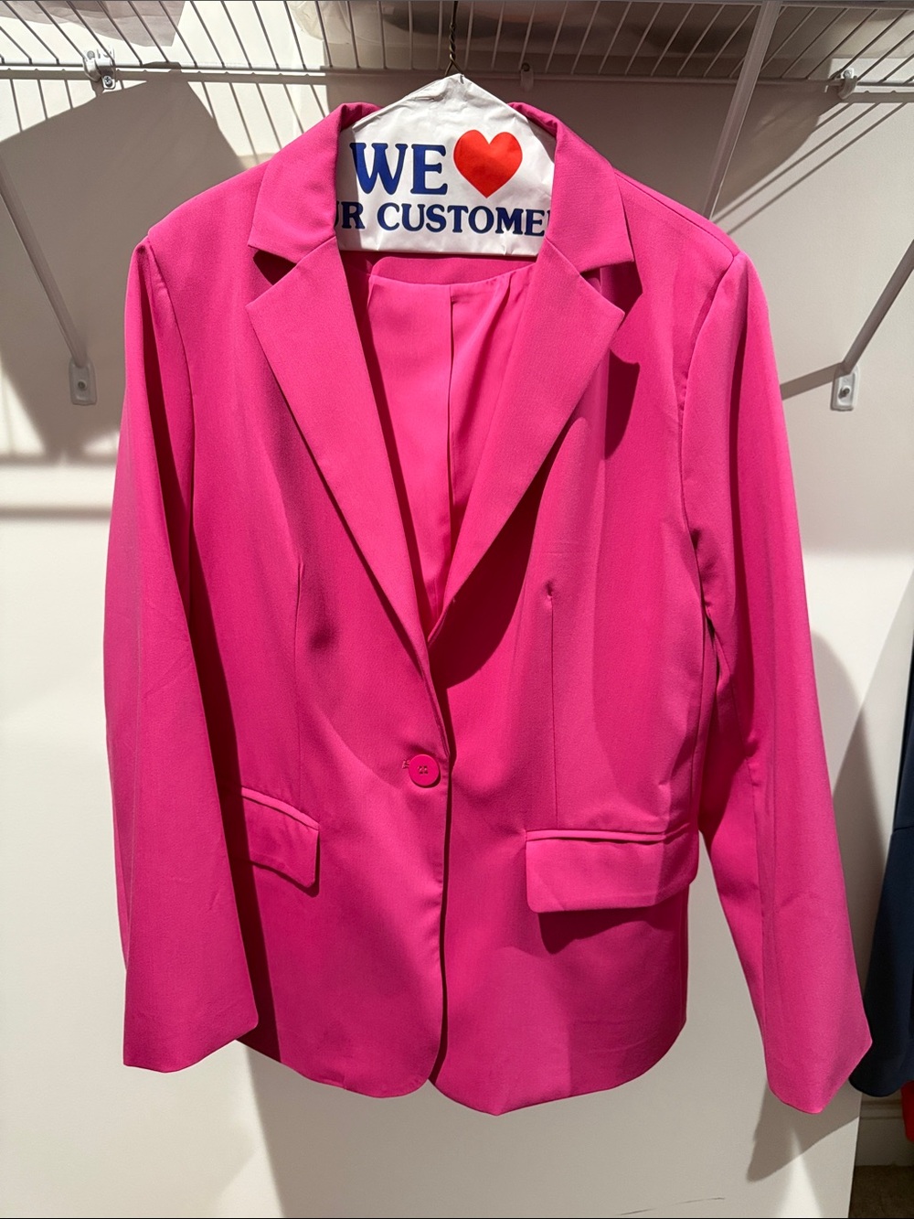 Hot Pink Women's Blazer Jacket